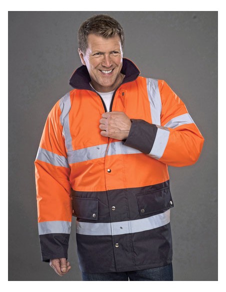 YOK-HVP302-Hi-Vis Two-Tone Motorway Jacket 2